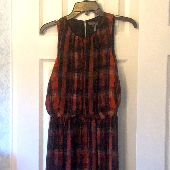 Vince Camuto plaid maxi dress with elastic waist size small - Picture 1 of 5